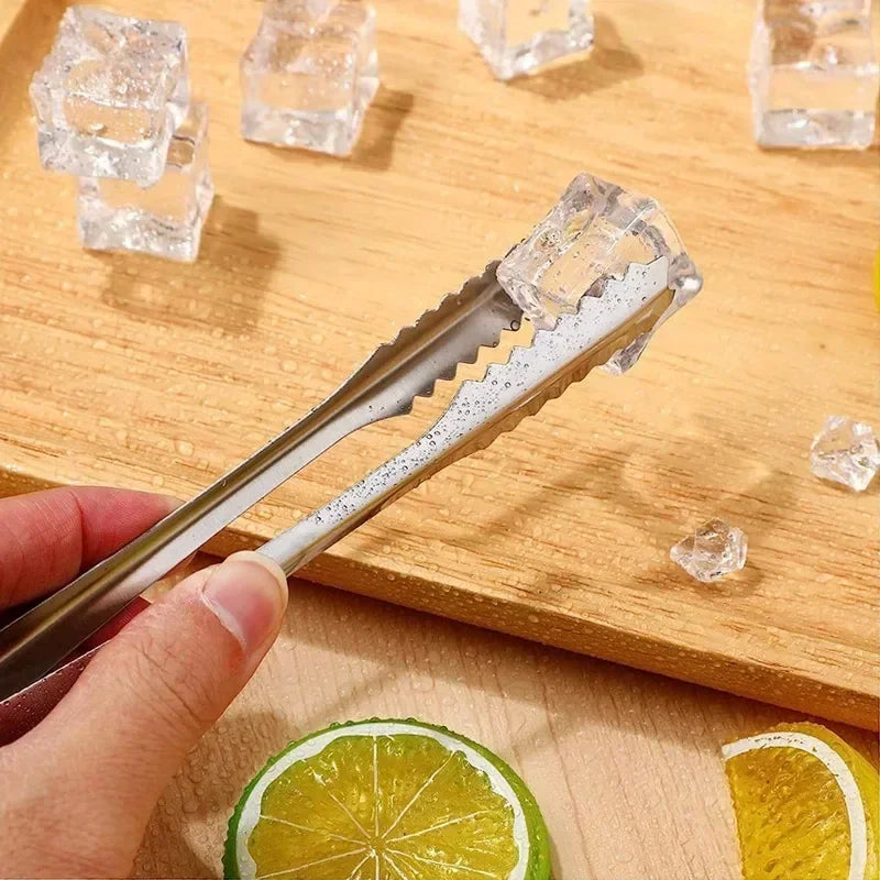Stainless Steel Ice Tongs Bread Cake Clamps Salad Coffee Sugar Cubes Clips for Restaurant Bar Party Serving Tongs Kitchen Tools