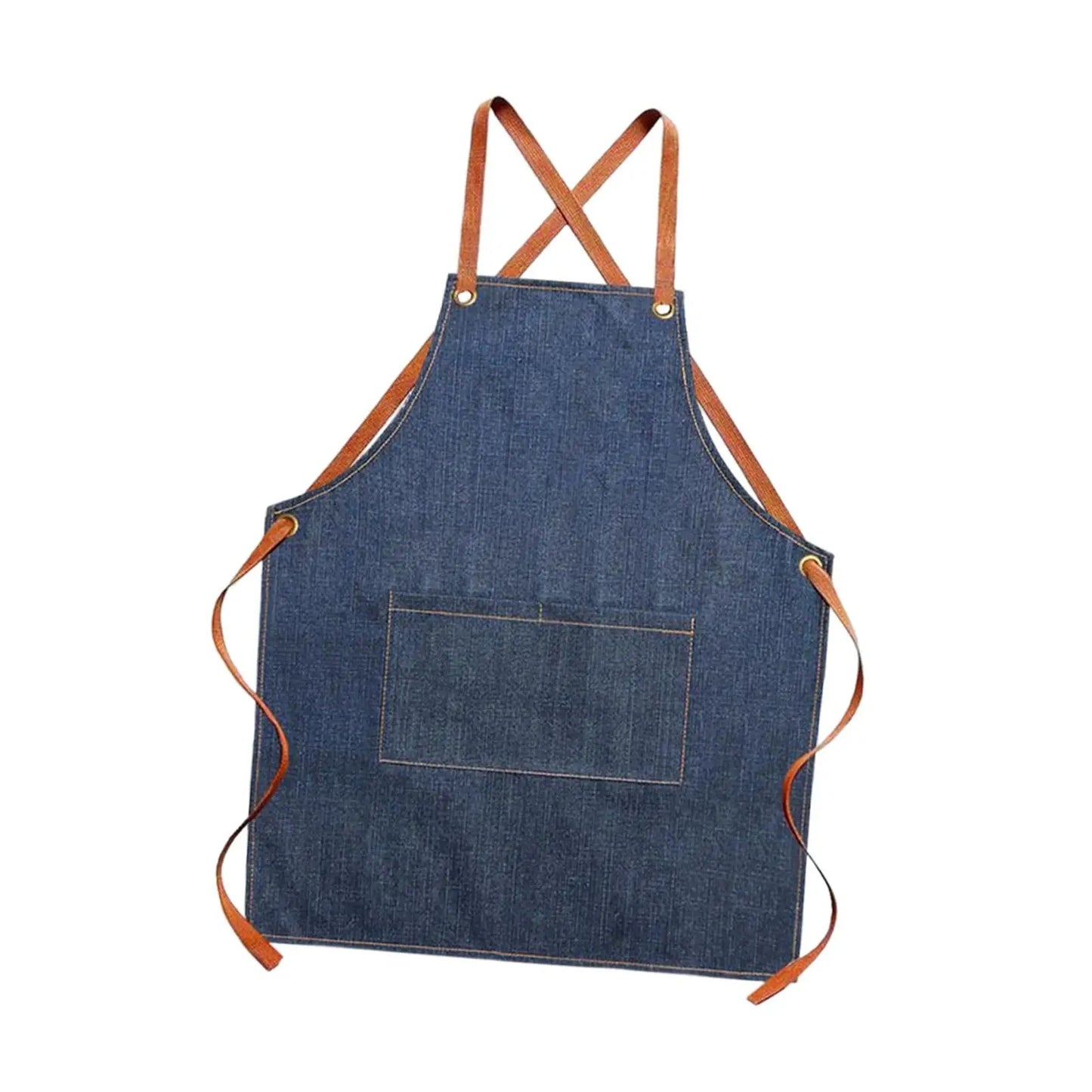 Kids Adult Bibs Adjustable Leather Straps Canvas Apron Cooking Apron for Gardening Hairdressing Pottery Cafes Bars