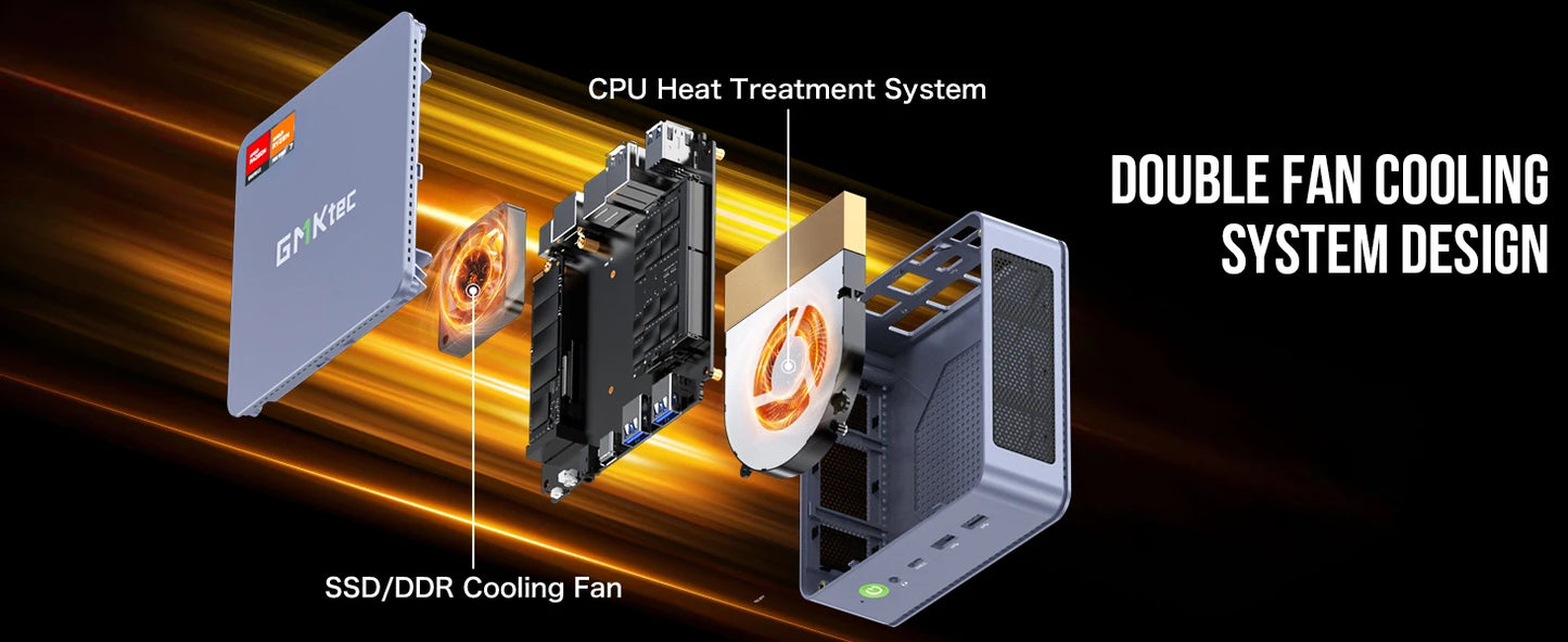 GMKtec K6 Mini PC AMD R7-7840HS 8C/16T 16GB DDR5 512GB PCIe 4.0 SSD Mini Desktop Computer Window 11 Pro WiFi 6E/BT5.2 Type-C