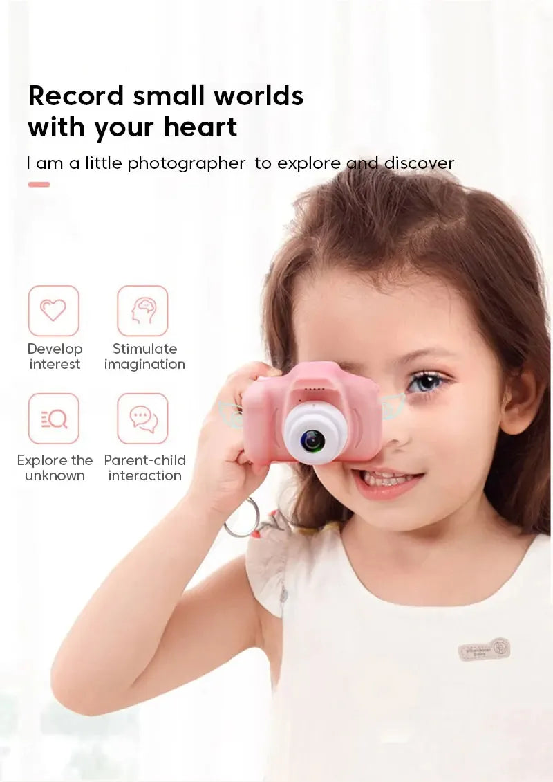 Children's Camera HD 1080P Screen Camera Video Waterproof Toy 8 Megapixel Kids Cartoon Cute Camera Outdoor Photography Toys