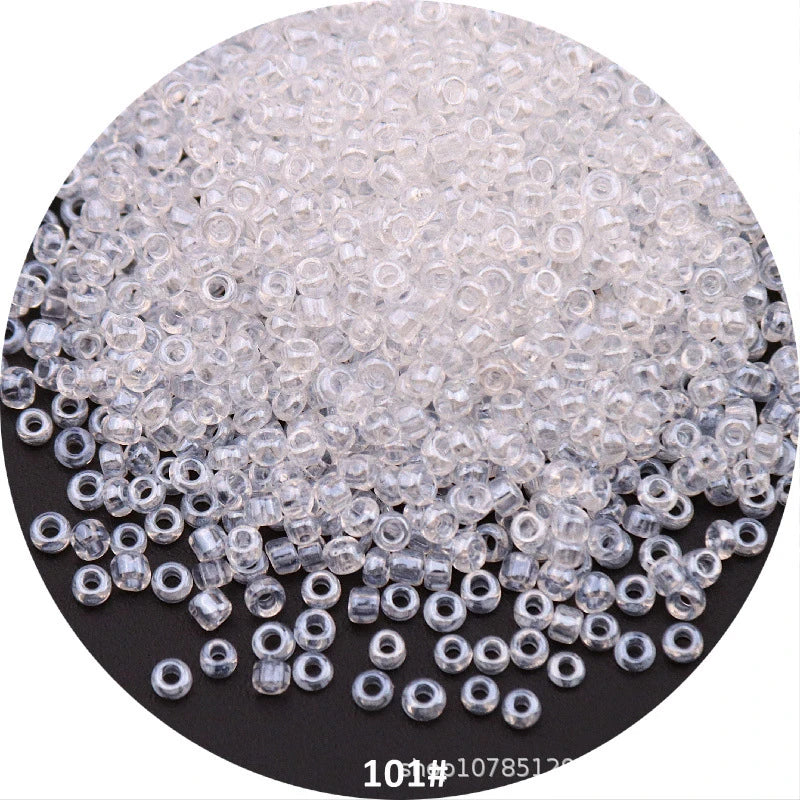 1.5mm 2mm 3mm 4mm Cezch Clear AB Colorful Glass Beads 15/0 12/0 8/0 6/0 Loose Seedbeads for Needlework Jewelry Making DIY Sewing