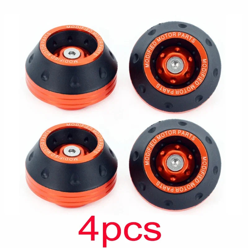 4PCS Universal Motorcycle Wheel Protection Crash Pad Motorbike Crash Protectors Alloy Motocross Falling Front Fork Slider Cups