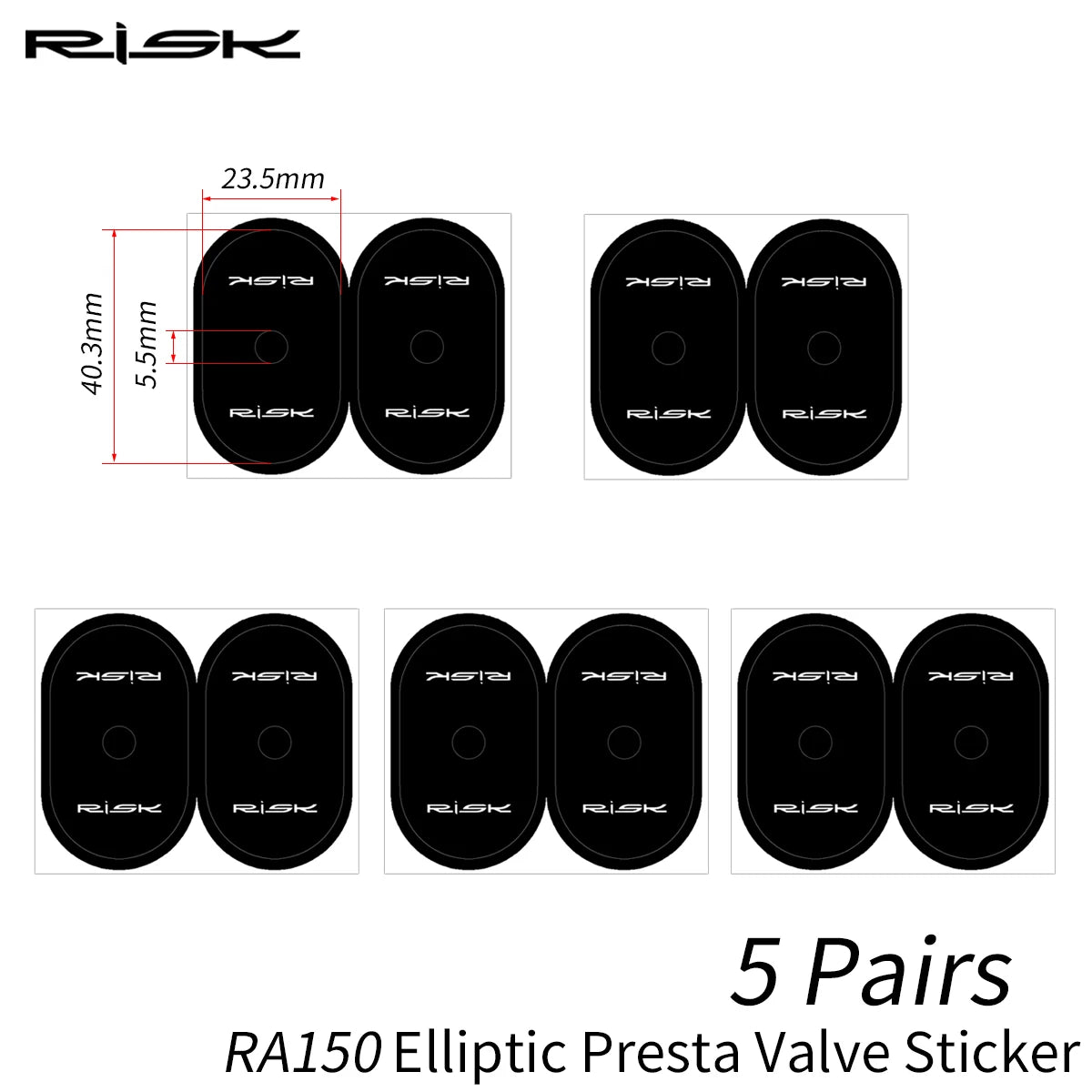 5pairs Bicycle Presta Valve Sticker Mountain Road Bike Tube Tire Gasket Rim Protective Elliptic Presta Valve Protection Sticker