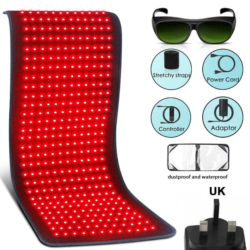 Updated Red Light Therapy Heating Pad Waist Back Shoulder Muscle Pain Relief Relax Infrared Light For Body Device Cushion 850nm