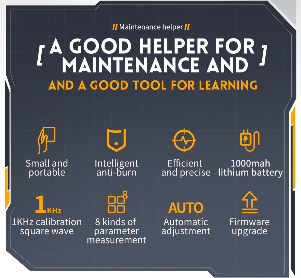 FNIRSI DSO152 DSO153 New Mini Handheld Digital Oscilloscope Portable 2.5MSa/s 200KHz Analog Bandwidth 800 VPP with PWM Output