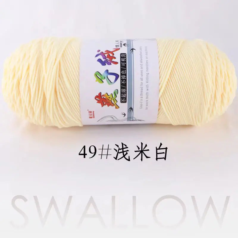 1Pc 200g Milk Cotton yarn for hand knitting Acrylic Crocheting Thread Yarn Crochet Doll sweater bag blanket slipper