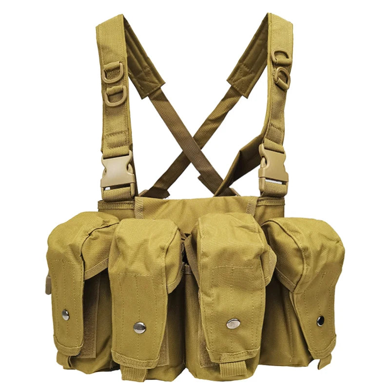Tactical Vest MOLLE CS Training Equipment Hunting Chest Vest Security Quick Release AK Belly Pocket Vest Hunting Equipment
