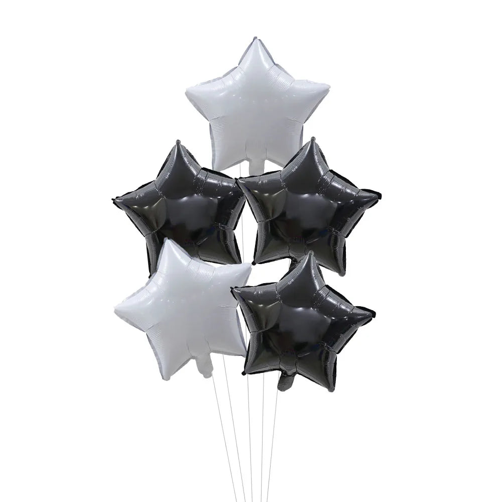 5Pcs 18inch Gold Silver Foil Star Balloon Wedding Balloons Decoration Baby Shower Children's Kids Birthday Party Balloons Globos