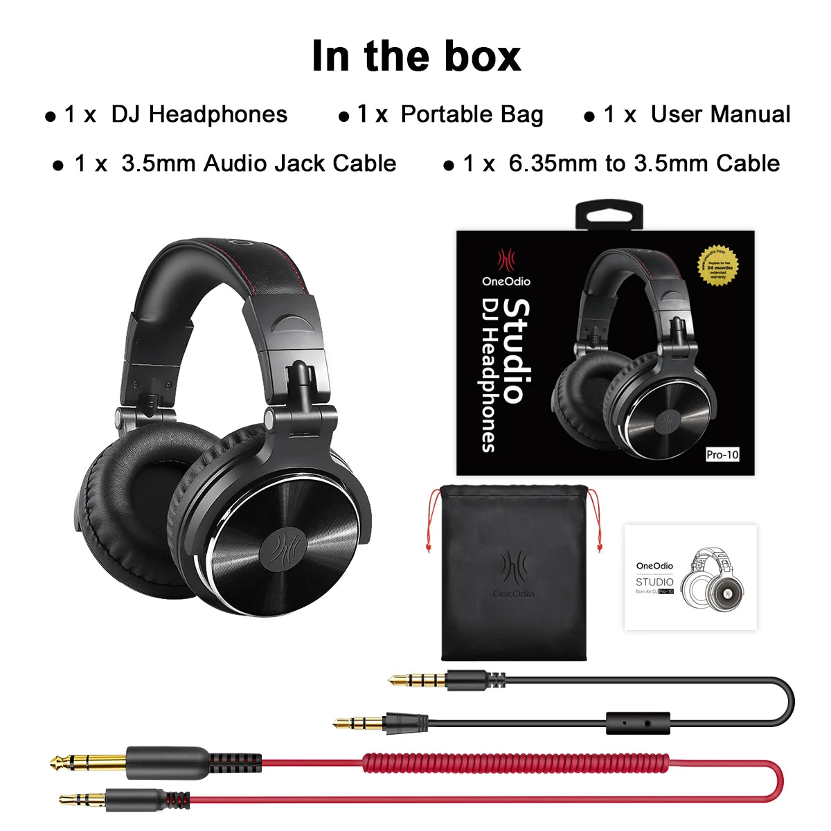 Oneodio Pro 10 Over Ear Headphones Hifi Studio DJ Headphone Wired Monitor Music Headset Earphone With Mic For Phone Computer PC