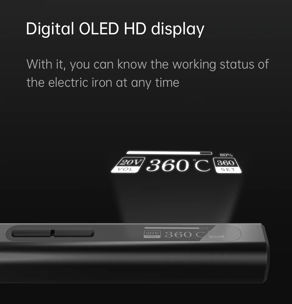 GVDA Smart Electric Soldering Iron 65W Adjustable Constant Temperature Fast Heat Portable Soldering Iron Station Kits with Tips