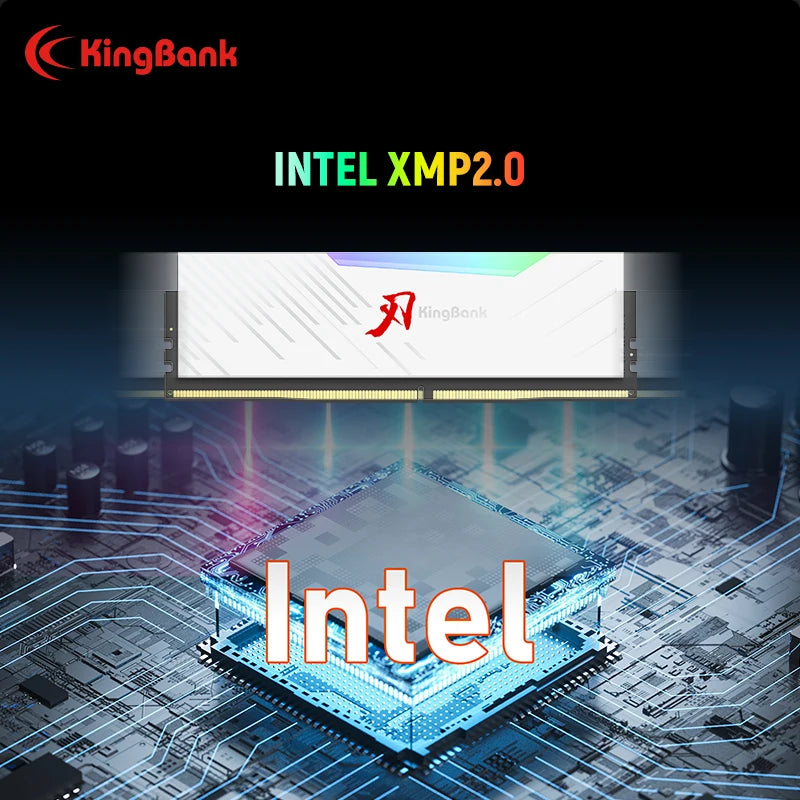 Kingbank RGB Memory Module DDR4 3600mhz 8GBx2 16GBx2 Desktop Intel Computer Memory Memoria RGB Light Strip Granules Hynix