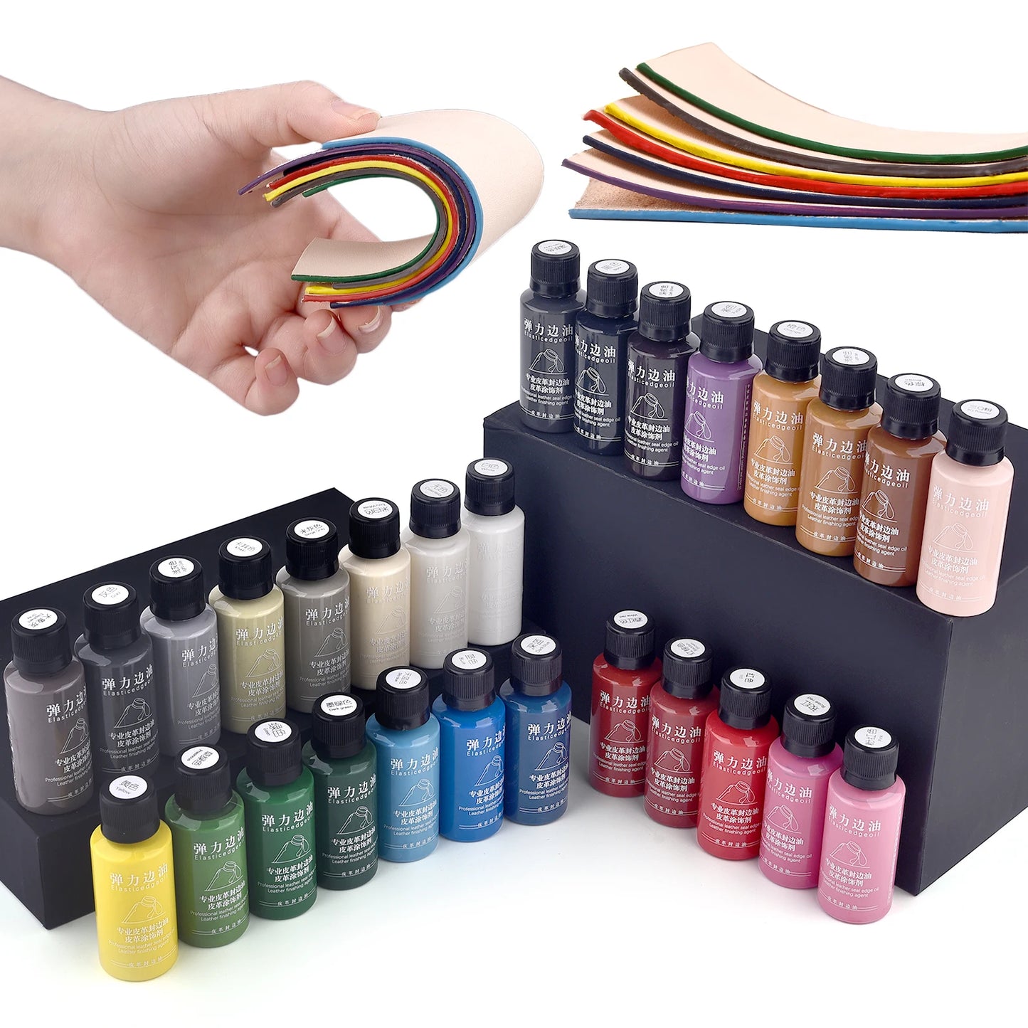 30ml Stretch Matte Elastic Edge Sealing Oil Leather Dye Coloring Coats Edges Repair Wrap Liquid DIY Leather Craft Paint Pigment