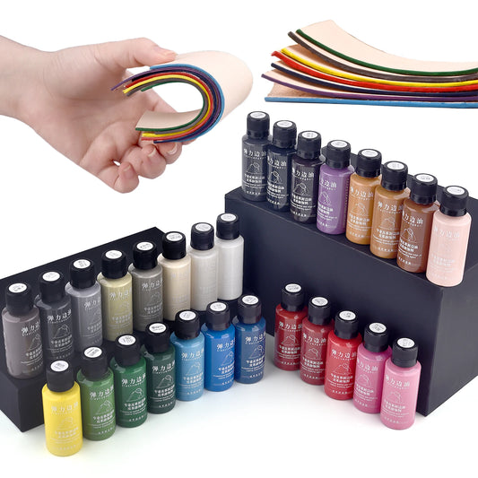 30ml Stretch Matte Elastic Edge Sealing Oil Leather Dye Coloring Coats Edges Repair Wrap Liquid DIY Leather Craft Paint Pigment