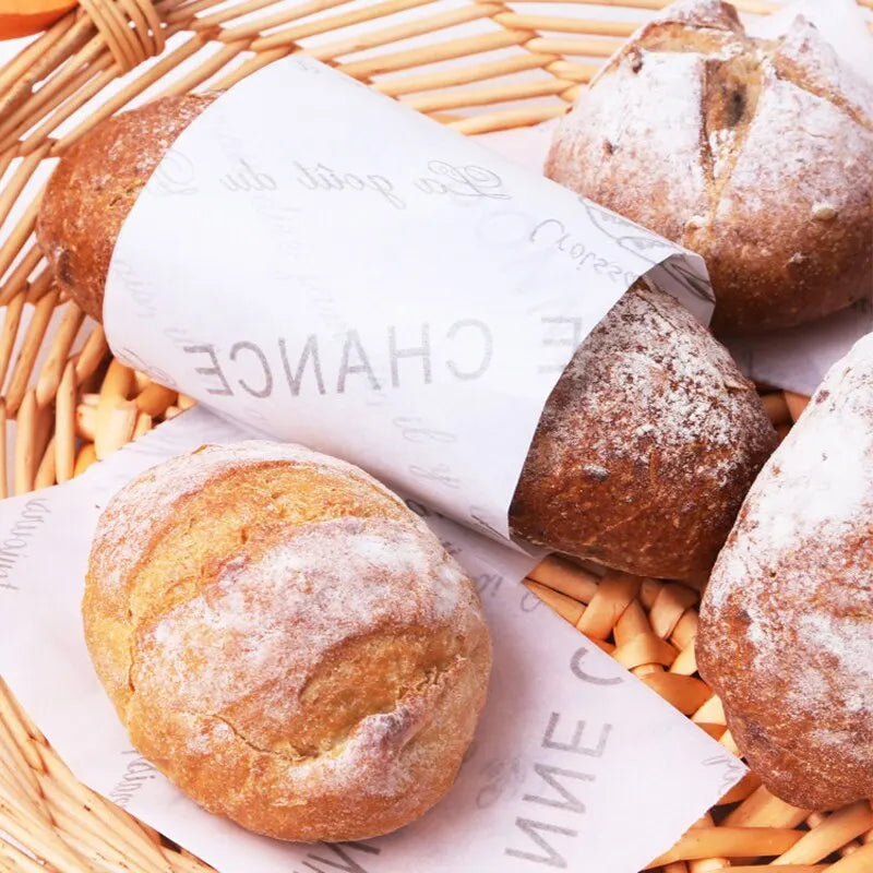 100pcs Oilproof Wax Paper Cake Bread Food Wrapper Disposable Burger Fries Baking Wax Paper Dinner Plate Greaseproof Pad Paper