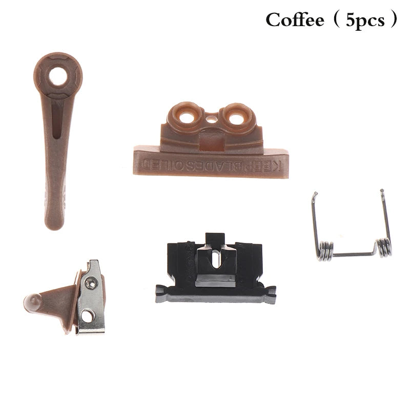 5Pcs Hair Clipper Swing Head Cover Switch Adjusting Rod Spare Parts For Electric Clippers 8591/8148