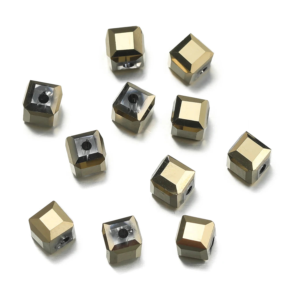 10pcs/Lot 6mm Crystal Square Bead Faceted Exquisite Beads for Jewelry Making DIY Charms Bracelet Necklace Accessories