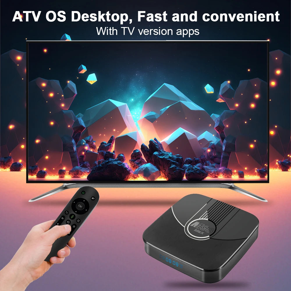 Transpeed  ATV Android 11 TV Box Amlogic S905Y4 With Voice Assistant TV Apps BT5.0 Dual 100M WiFi Support 4K 3D Set Top Box