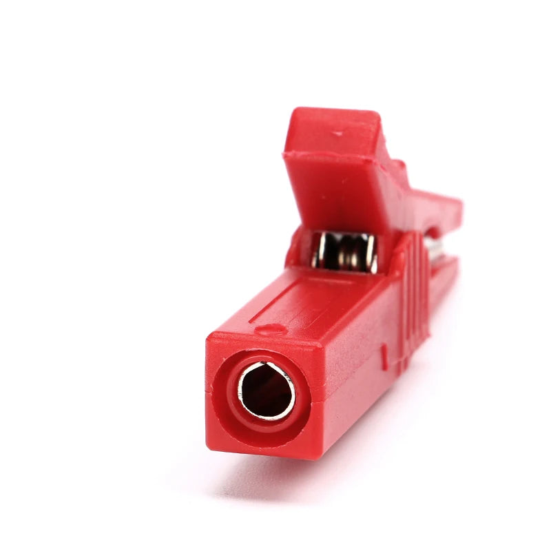 Alligator Clips wire Metal Connector DIY Clips Test Probe Black Red Color  Cableinsulated clamp testing Clamp Jumper Line