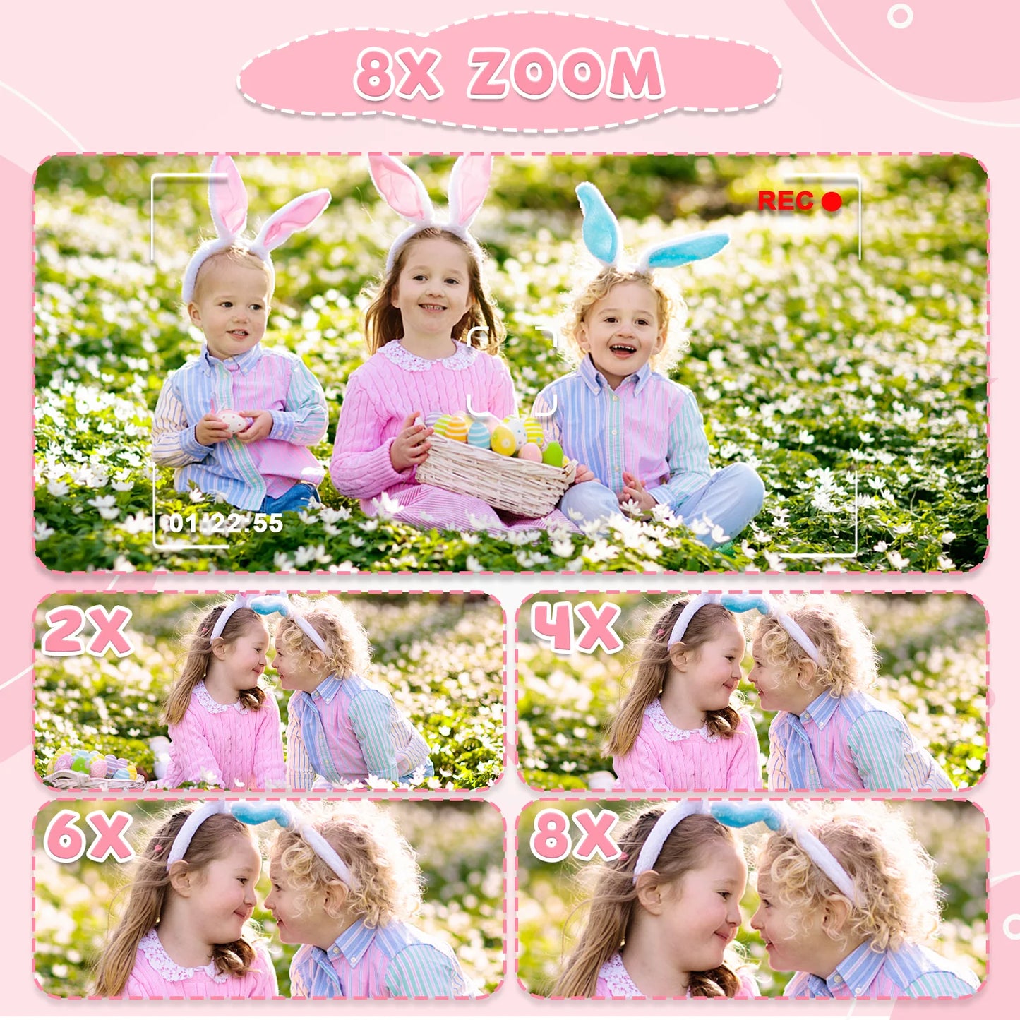 Unicorn Kids Toy Cameras 1080P HD Video Camera 48MP Dual Camera With Silicone Protective Cover 32GB Card Boy Girl Birthday Gifts