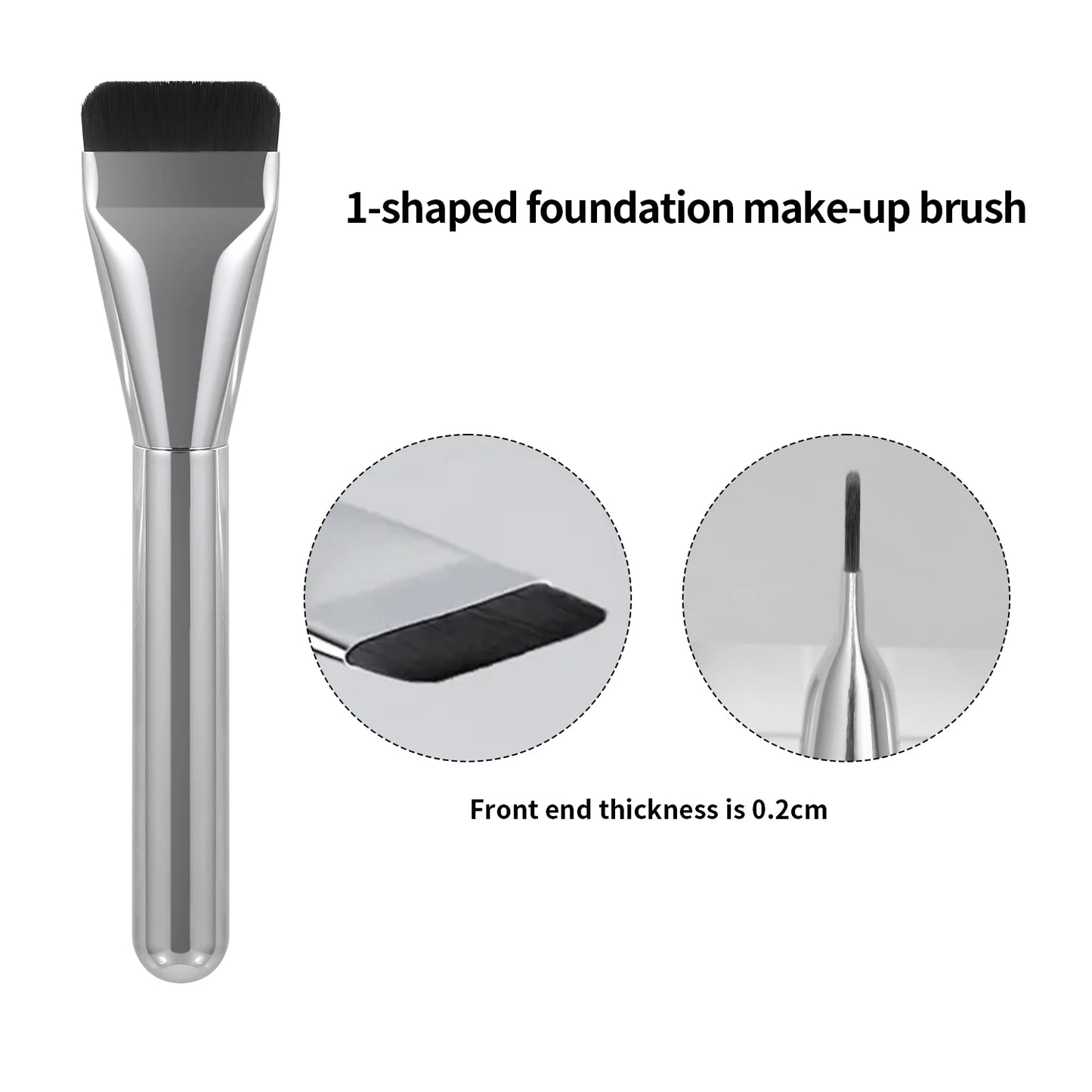 Ultra Thin Foundation Brush Makeup Mixing Palette with Spatula Flat Face Contour Brush Cosmetic Puff Blender Beauty Makeup Tools