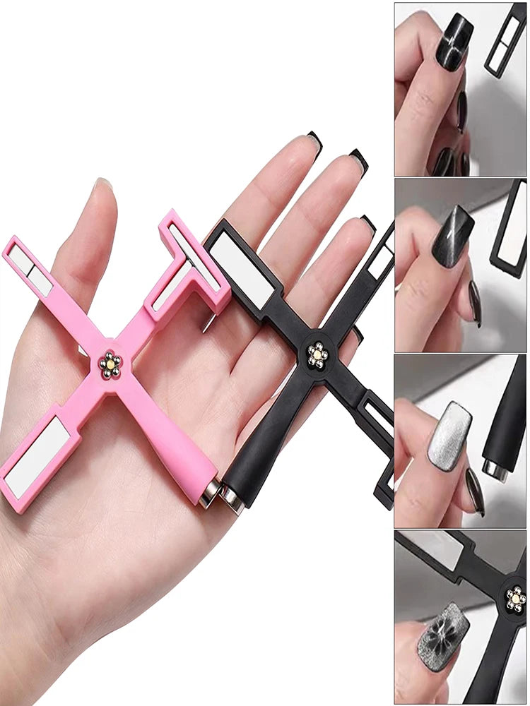 5In1 Cat Eye Magnet Multifunctional Cross Cat Eye Magnet For Nail Art Cat Eye Gel Nail Polish Magnet Strong Nail Design Magnet