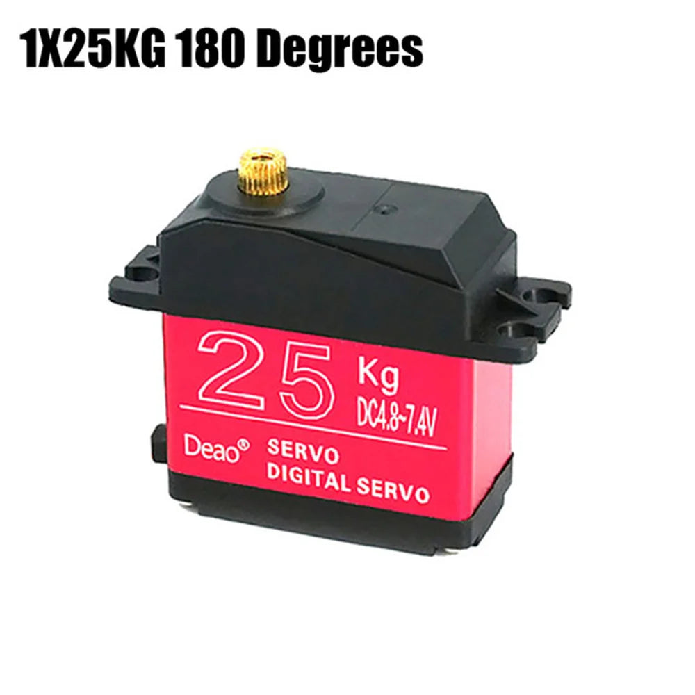 High torque digital servo waterproof 20KG 25KG 30KG 35KG servo 180 degrees 270 degrees metal gear 25T RC truck mechanical arm