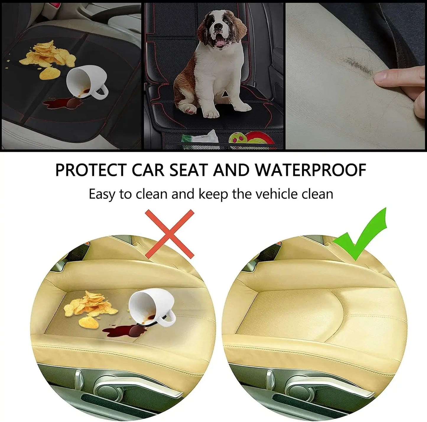 Universal Car Seat Cover Protector for Child Safety Anti-Scratch Mat Pad Waterproof Car Oxford Cushion Auto Rear Seat Protection