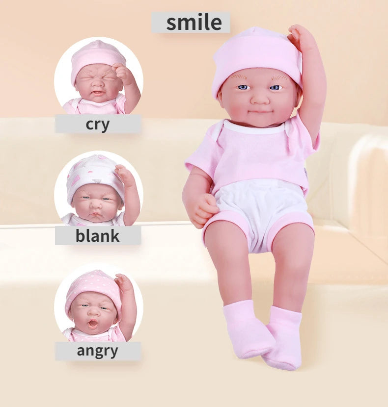 35CM 14inch Baby Dolls Cute Soft Silicone Baby Reborn Baby Doll Toys For Children Girls Gifts Lifelike Full Body Girl Dolls