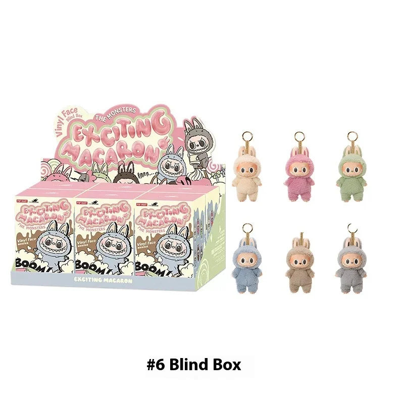Mysterious Blind Box Labubu Heartbeat Macaron Vinyl Face Series Trendy Play Ornament Hanging Decoration Birthday Christmas Gift