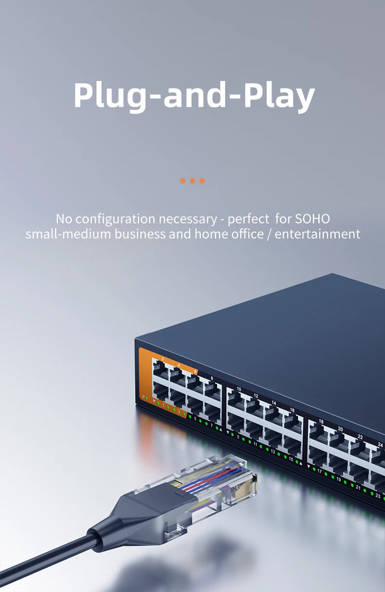 KeepLiNK 24-Port Gigabit Ethernet Switch Unmanaged Plug and Play