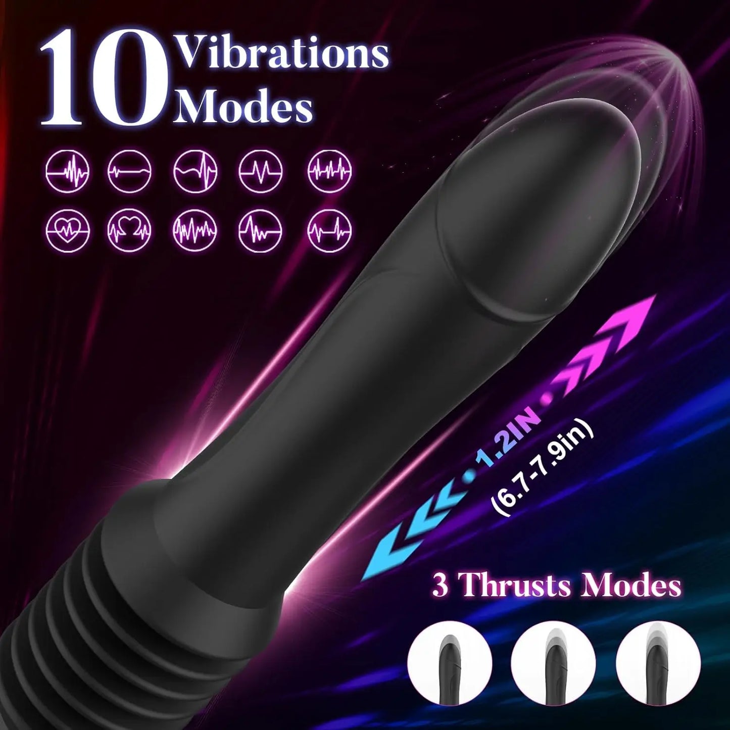 Thrusting Dildo Vibrator Sex Machine Auto Telescopic Vagina Anal Stimulator G Spot Clitoral Female Masturbator Sex Toy for Women