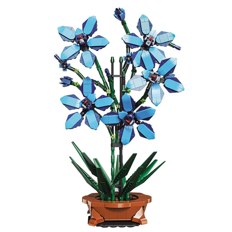 New MOC Creativity Artificial Bouquet Flower Preserved Flower Bonsai Potted Plant Home Decoration Building Block Bricks Kids Toy
