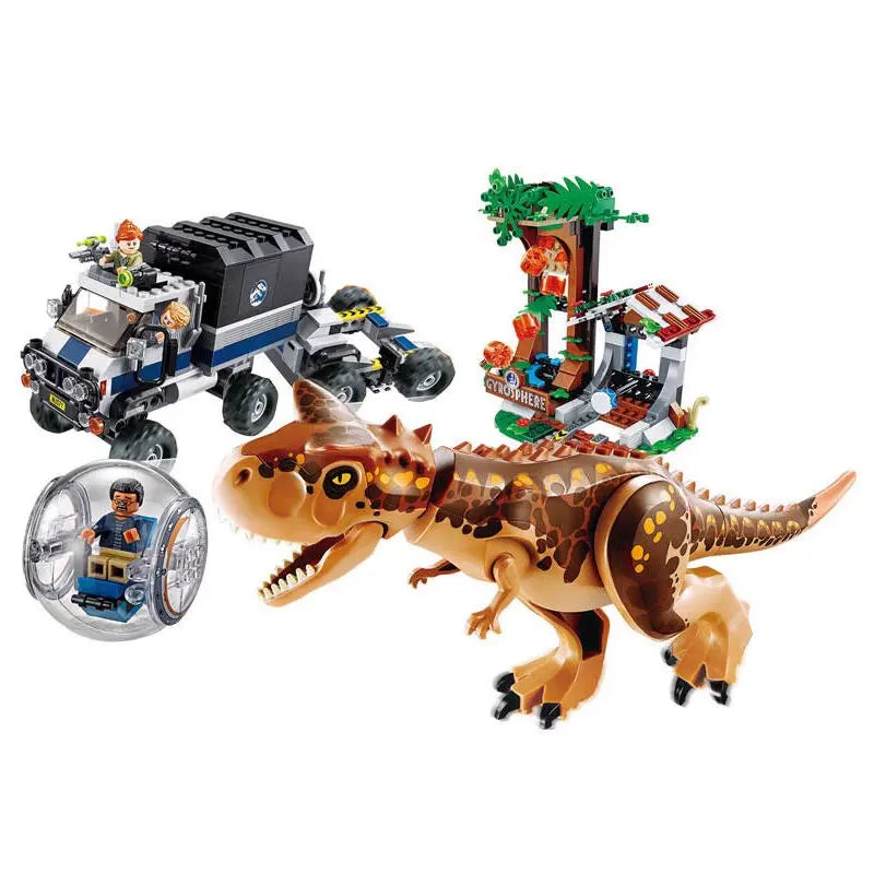 Dinosaur World Tyrannosaurus Rex Great Escape Educational MOC Building Block DIY Toys Give Away Three Dolls Birthday Boy Gifts