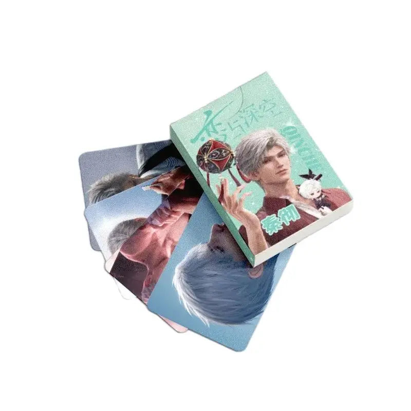 50 Pcs/Set Love And Deepspace Game Laser Lomo Card Rafayel Sylus Zayne Xavier Character HD Photo Cards Fans Collection Gift