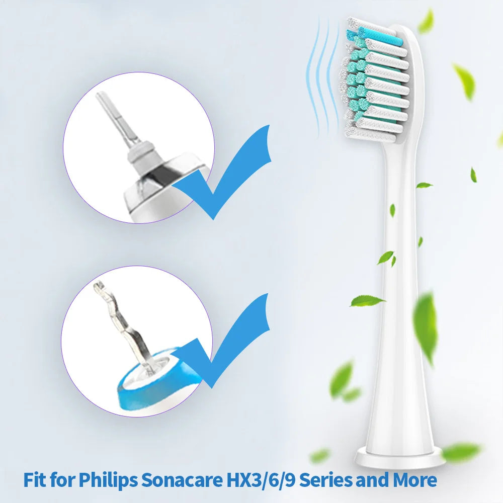 Electric toothbrush head, replaceable sonic electric toothbrush head, suitable for Philips Sonicare's electric replaceable brush