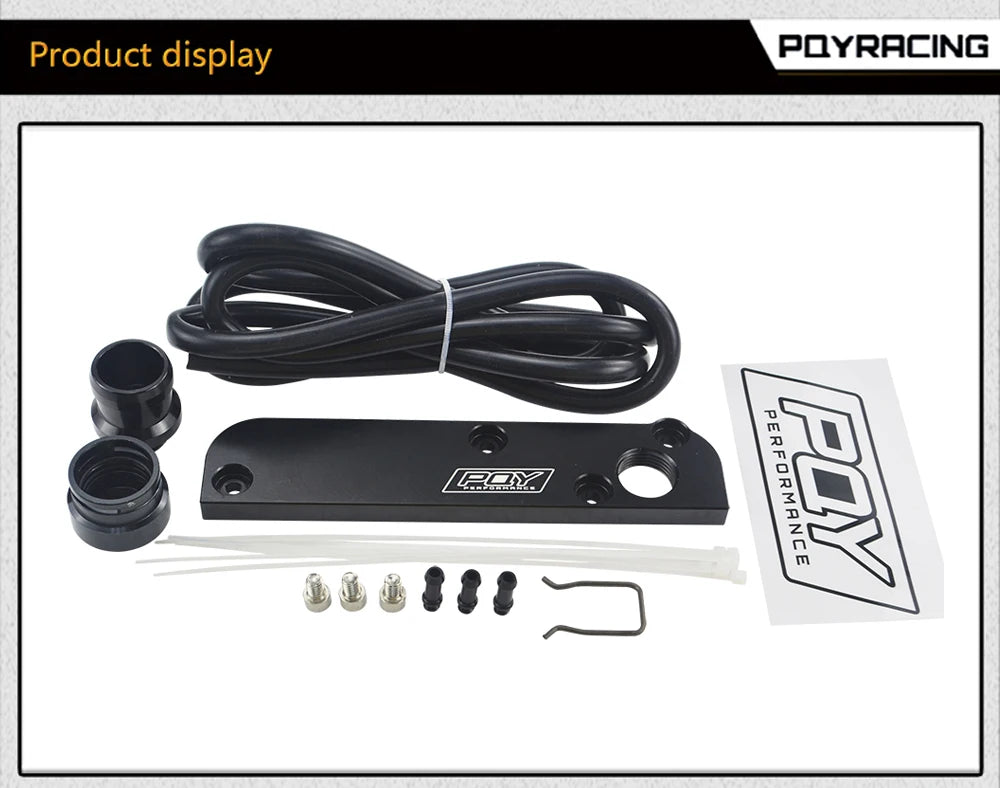 Billet PCV Delete Plate Kit Revamp Adapter for Volkswagen(VW)/Audi/SEAT/Skoda EA113 Engines with PQY logo PQY-TSB01