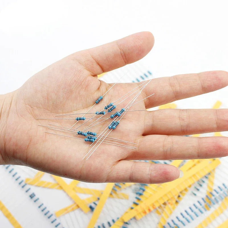 300/600PCS 30 Kinds 1/4W Resistance 1% Metal Film Resistor Kit with Box 1K 10K 100K 220ohm 1M Resistors
