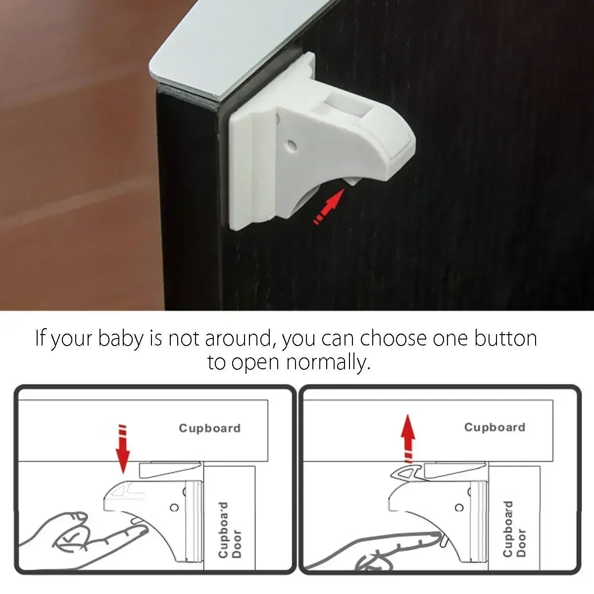 DHDH Magnetic Baby Safety Lock Children Protection Invisible Drawer Latch Cabinet Door Lock Limiter Children Security