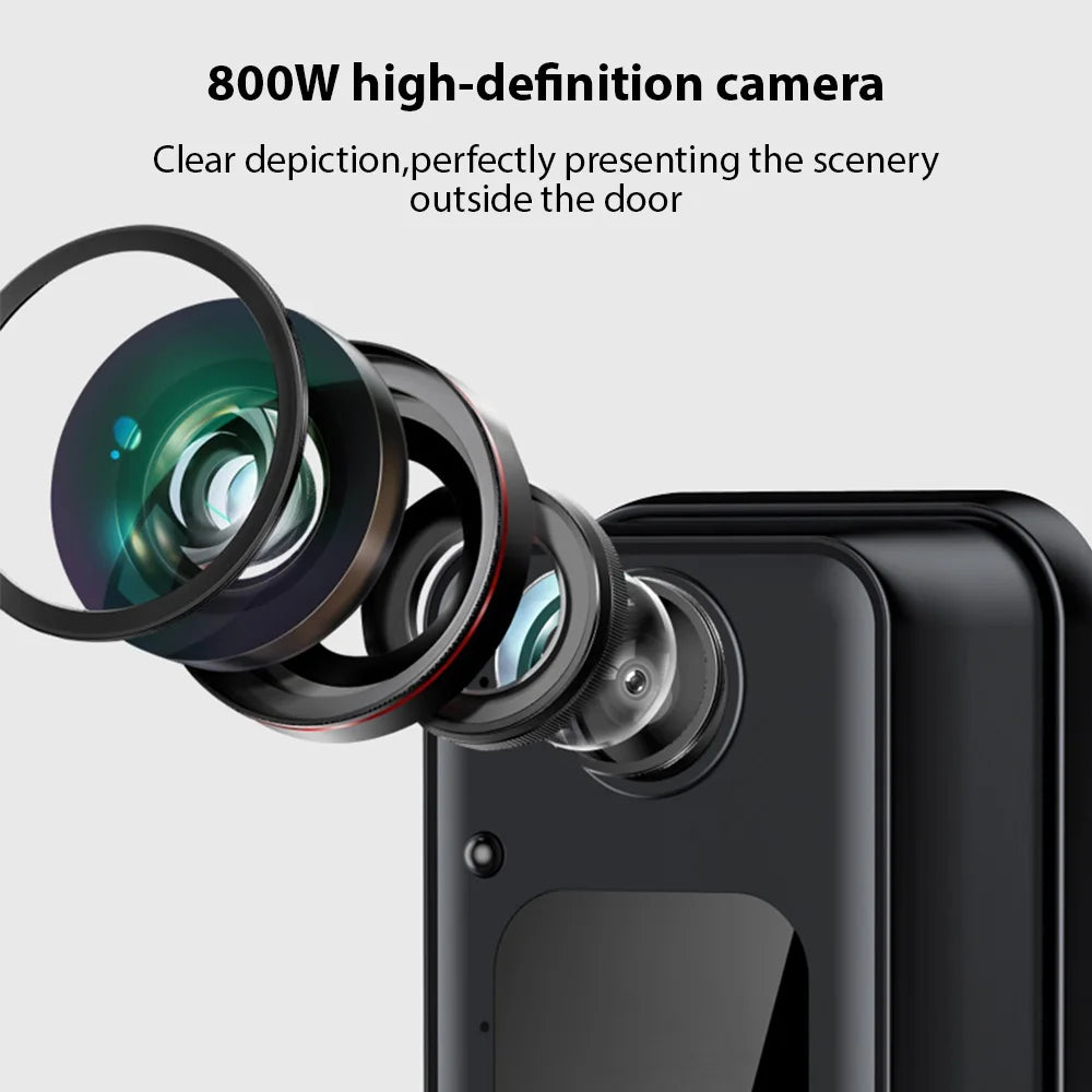 2.4G Wireless Visual Intercom Doorbell 4.3 Inch IPS Screen BT Interconnect Video Monitoring Intelligent Doorbell TwoWay intercom