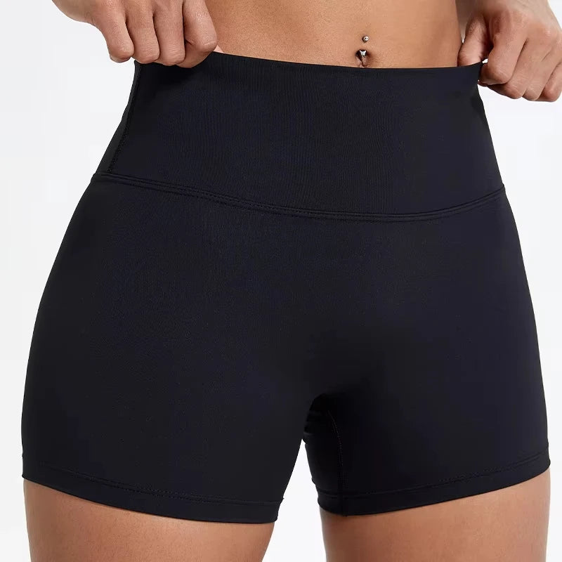 Yoga Sports Shorts Women's Tight Cycling Pants Summer Nude Waist Peach Lifting Buttocks Quick Drying Yoga Pants 100% Return Rate