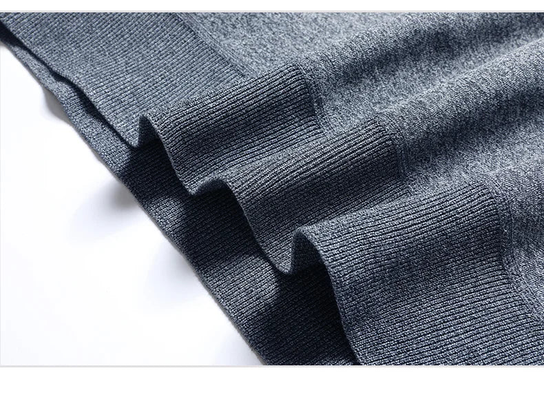 Male Fleece Polo Shirt Men's Pullover Autumn Winter T-shirt Collar Sweaters Cold Blouse Navy Blue Khaki Korean Clothing