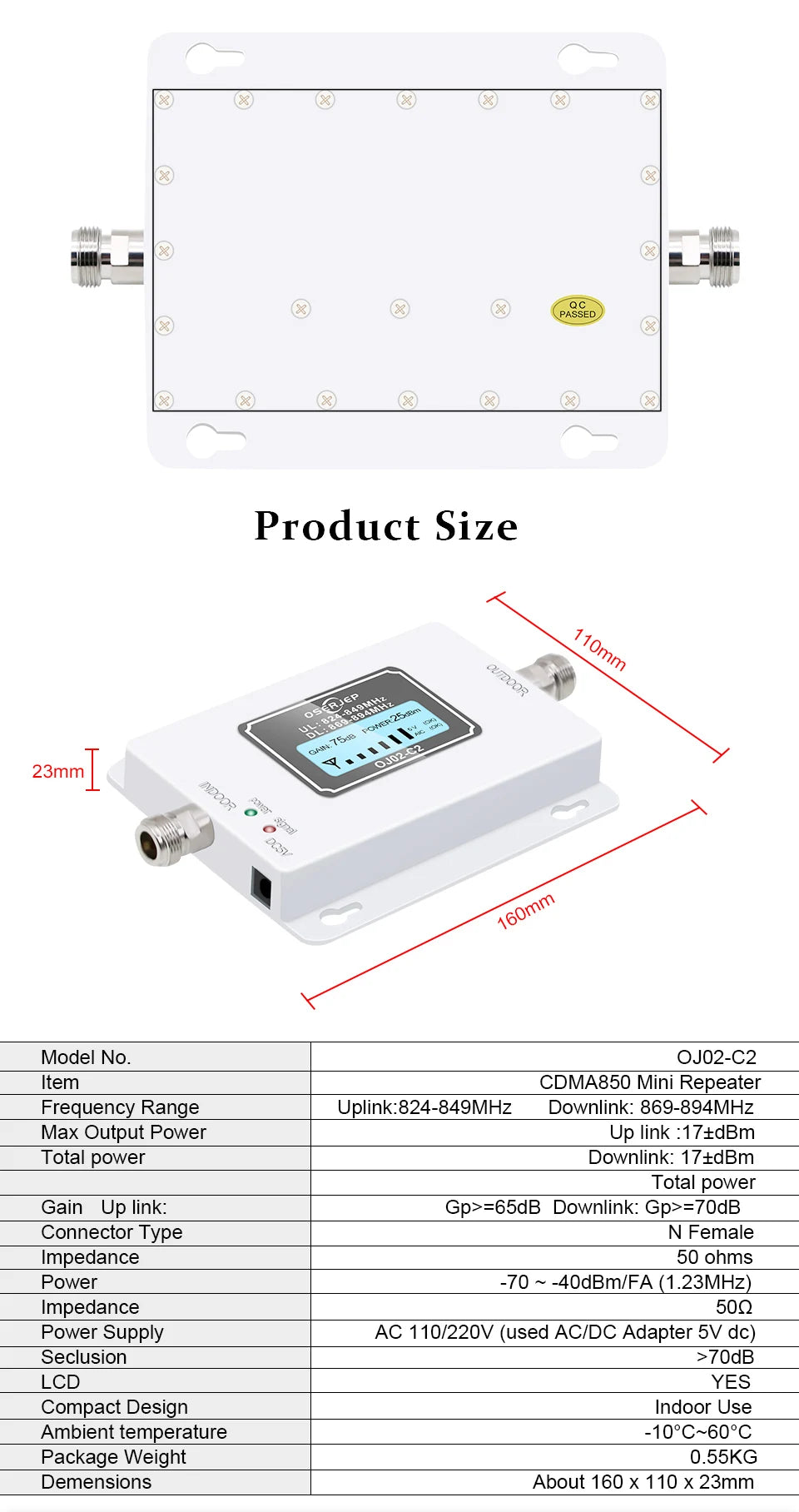 Fullset 850/900/1800/2100MHZ Booster GSM 1800 2g 4g LTE Cell Phone Signal Repeater Booster Mobile Phone Signal Amplifier