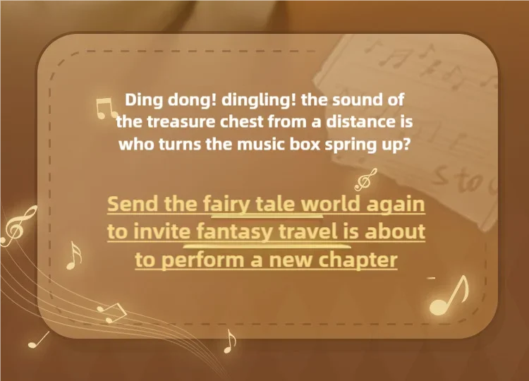 Fairytale Music Box Treasure Chest Fairy Tale Scene Model Bricks Set With Mini Figure Doll Desktop Deco Kids DIY Toys Girl Gifts