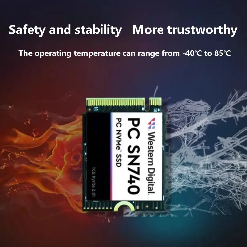 Western Digital SN740 1TB 2TB M.2 2230 Gen4 PCle 4.0 NVMe Solid State Drive for Steam Deck Rog ally Surface ProX Laptop PC