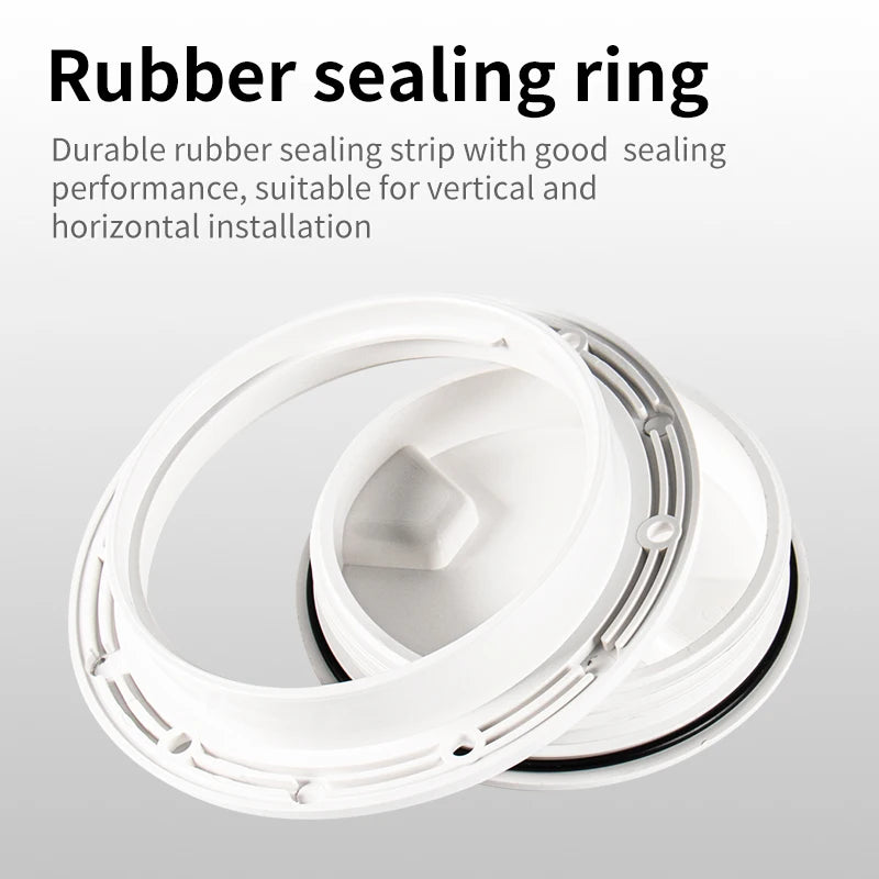 ABS Round Deck Inspection Access Hatch Cover Plastic White Black Boat Screw Out Deck Inspection Plate For Yacht Marine 4inch