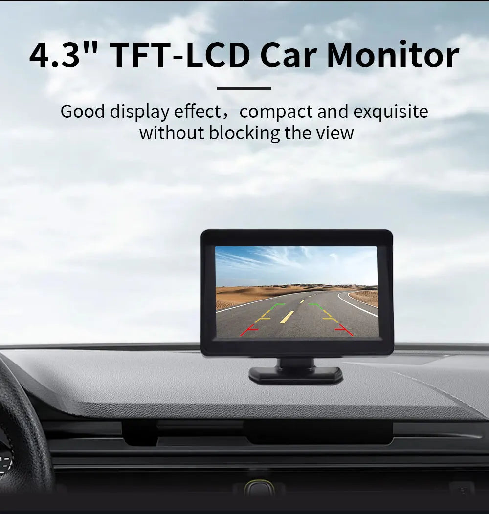 Car Brake Light Reverse Camera With 4.3-inch Desktop Monitor For Renault Master Nissan NV400 Opel Movano Vans 2010-2016