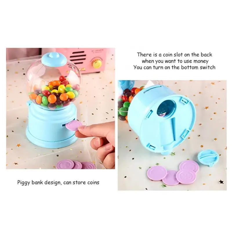 Cute Candy Piggy Bank Mini Sweets Machine Kids Bubble Gift Children Money Box Toys Dispenser Gumball Coin Saving Box Home Decor