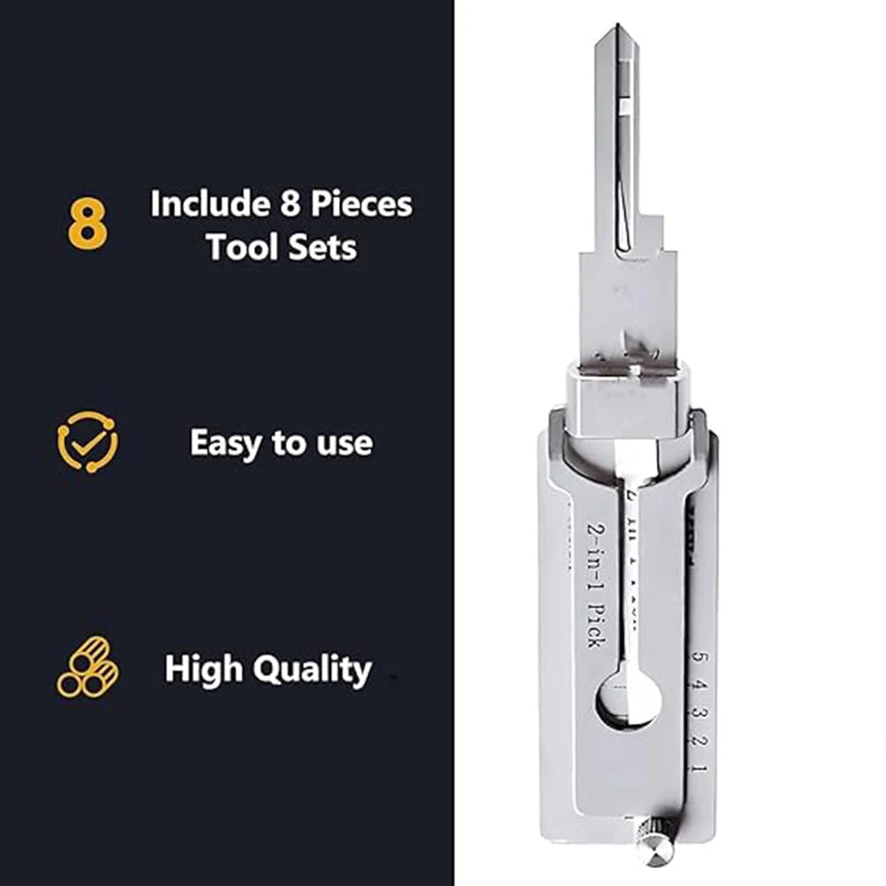 SS001 Key Decoder Hook Tool Pickup Hand Tool Stainless Steel Precision Tool O-ring Pickup Kit Maintenance Repair Kit ﻿