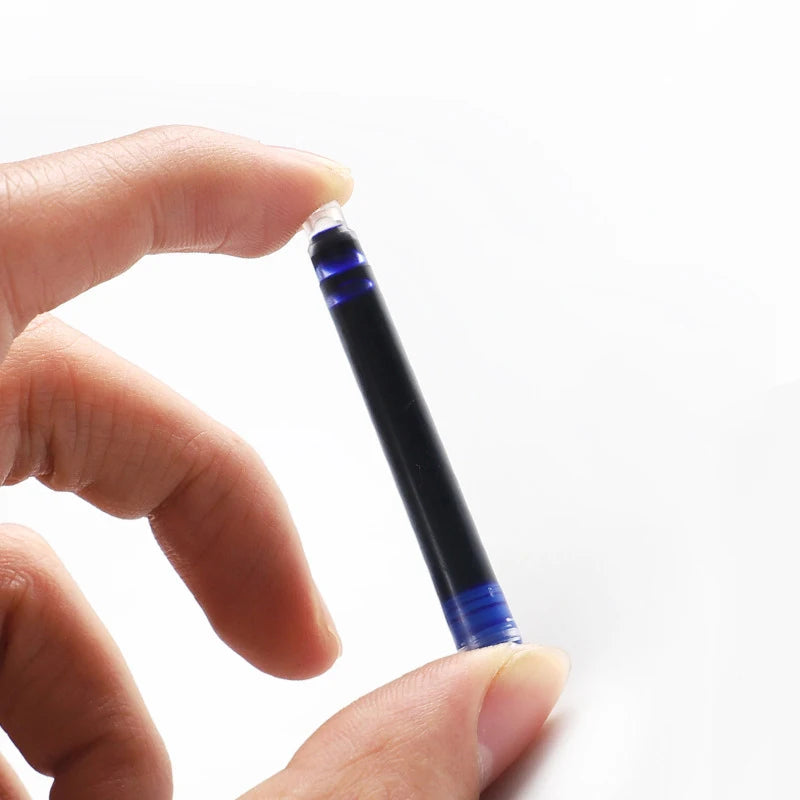 50pcs Fountain Pen Ink Cartridge Refills Bottle 4 Color Disposable Dia 3.4mm 2.6mm  School Office Stationery Supplies CW-159