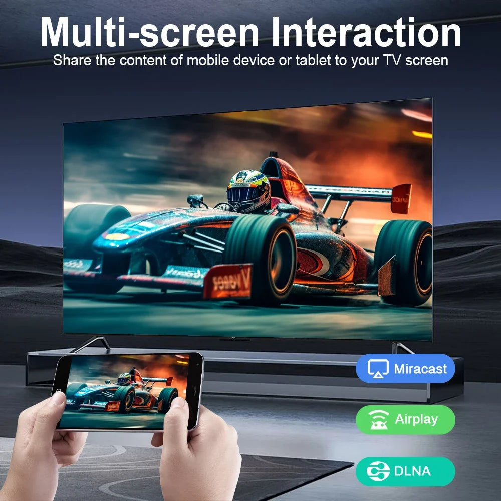 Transpeed TV Stick Android 13 ATV With TV App 4K 3D TV Box 2.4G&5G Voice Assistant Control